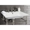 Fauceture KVPB25227W8PN 25-Inch Console Sink with Brass Legs (8-Inch, 3 Hole), White/Polished Nickel KVPB25227W8PN - alternate 4